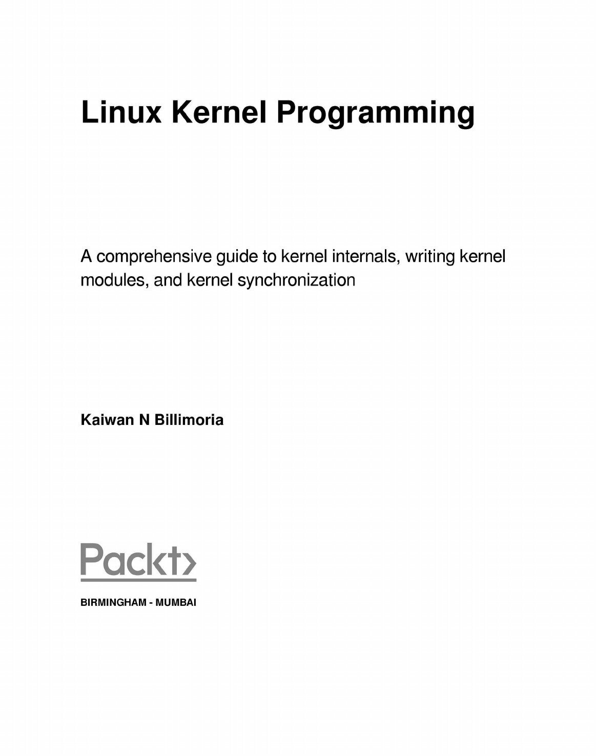 Linux Kernel Programming (Биллимория Кайван Н.) - фото №4