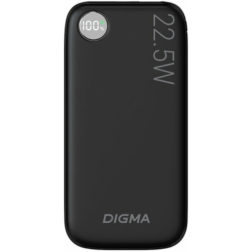 Мобильный аккумулятор Digma DGPF10B 10000mAh QC3.0/PD3.0 22.5W 3A USB-A/USB-C черный (DGPF10B22PBK)