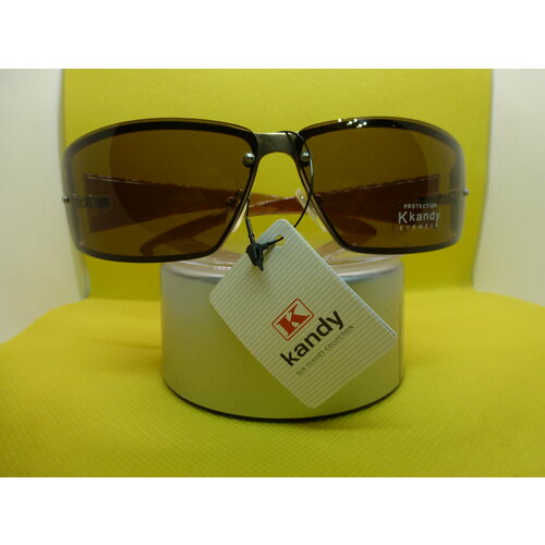 фото Солнцезащитные очки 62611, овальные, оправа: пластик, складные, с защитой от уф, коричневый kkandy