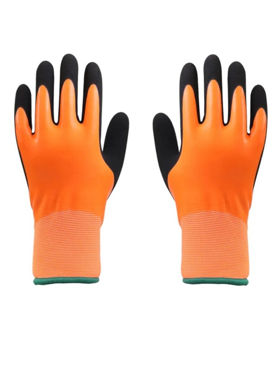 Зимние рыболовные перчатки до -30С цвет оранжевый