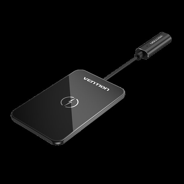 Беспроводное зарядное устройство Vention Wireless Charger 15W Ultra-thin Mirrored Surface Type 0.05M Black (FGBBAG) - фото №1