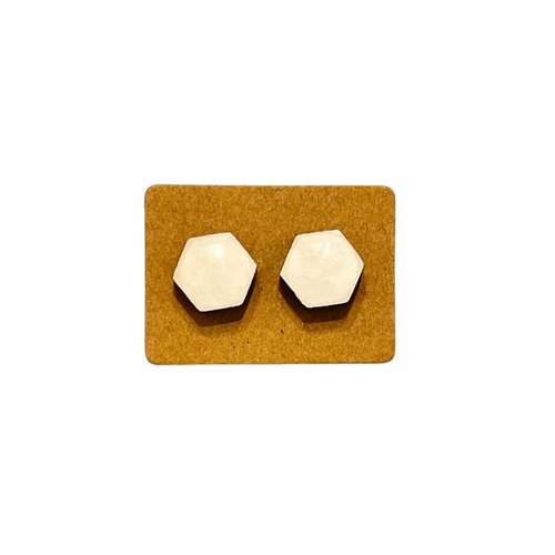 Серьги Ручками-Ручками, белый