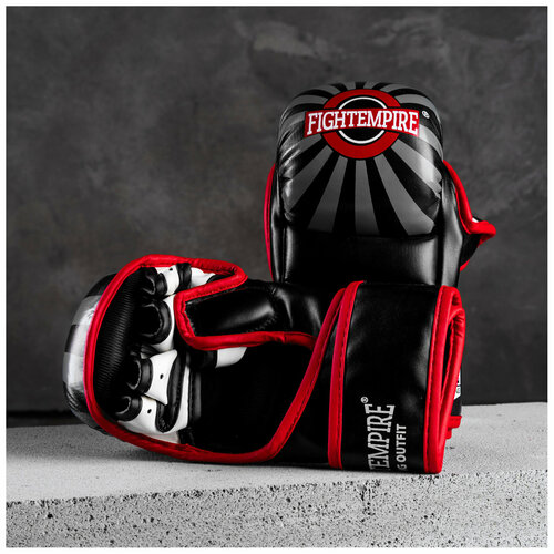 фото Перчатки для мма fight empire, sparring, размер m, цвет черный, красный