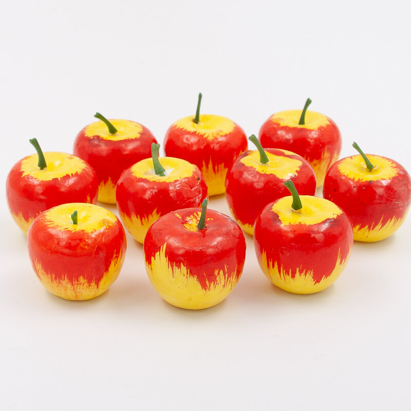 Яблоки искусственные красно-желтые 10 шт муляж