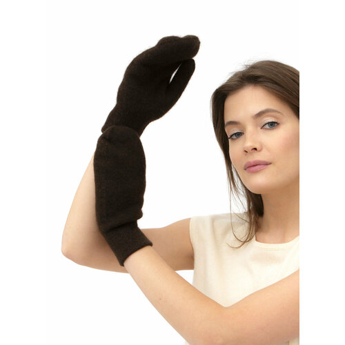 фото Варежки ulzii cashmere, размер onesize, коричневый