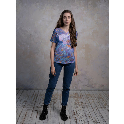 фото Футболка uzor wear, размер 44, мультиколор