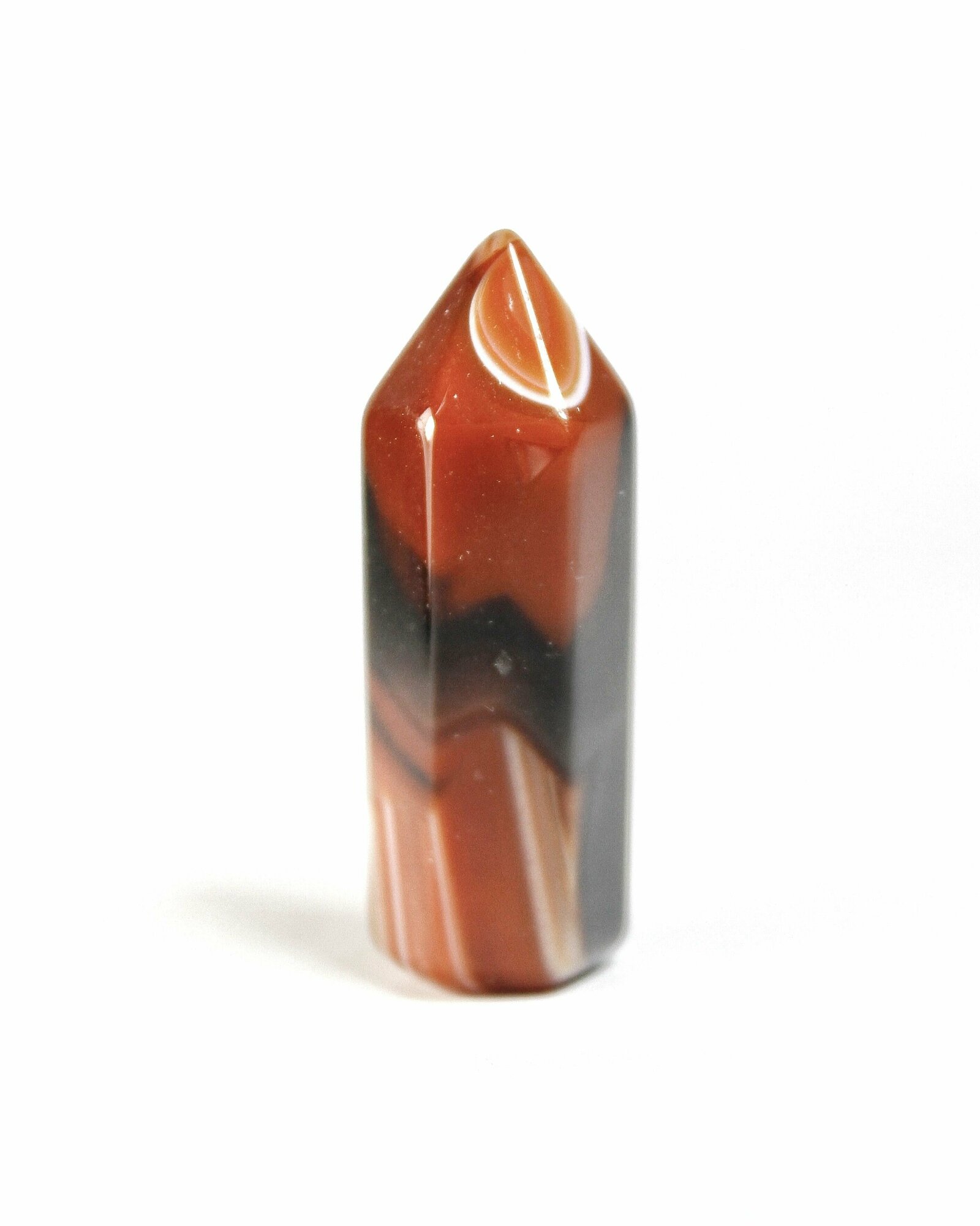 Сердолик - 45 мм, натуральный камень, 1 шт - обелиск, кристалл, для декора, поделок, бижутерии