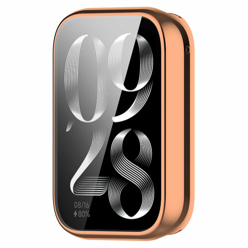 фото Мягкий защитный чехол для xiaomi mi band 8 pro, розово-золотой