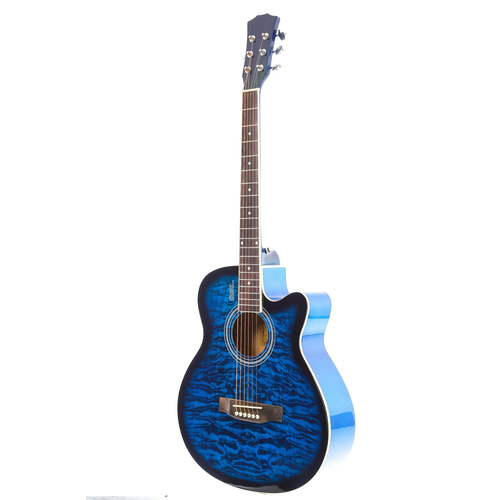 Акустическая гитара Elitaro E4030 BLS (Ocean)/40дюймов/синяя с рисунком/глянцевая гитара акустическая elitaro e4030 bls