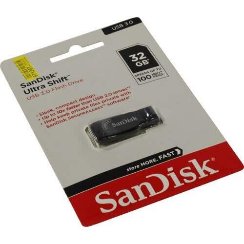 Накопитель USB 3.0 SanDisk 32GB Ultra Shift (SDCZ410-032G-G46) - фото №10