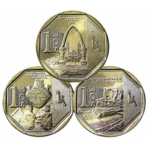 Набор монет 1 соль 2016 Перу Богатство и гордость Перу UNC блокнот перу