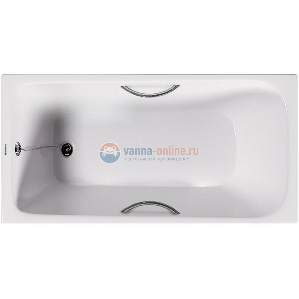 фото Комплект: Чугунная ванна Goldman Comfort 150x70, с ручками и ножками