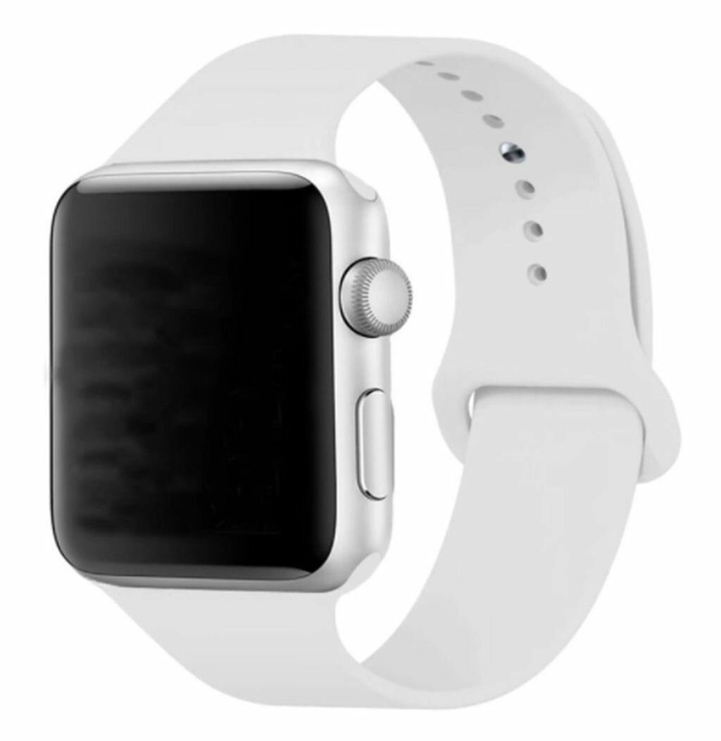 Ремешок силиконовый для Apple Watch 38mm/40mm/41mm белый