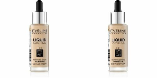 Eveline Cosmetics Крем тональный для лица Liquid Control, тон 15, 32 мл, 2 шт