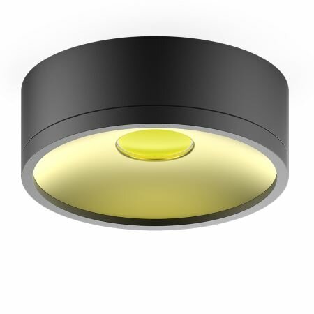 Светильник Gauss LED накладной HD026 12W (черный/золото) 3000K 140х50мм