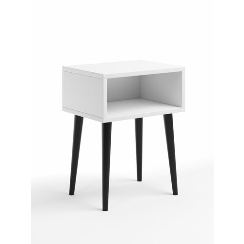 Прикроватная тумба одос белый черный 2923₽