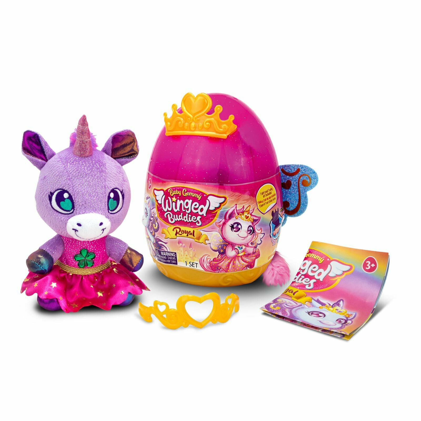 Мягкая Игрушка Baby Gemmy в яйце единорог с крылышками 18 см - фото №3