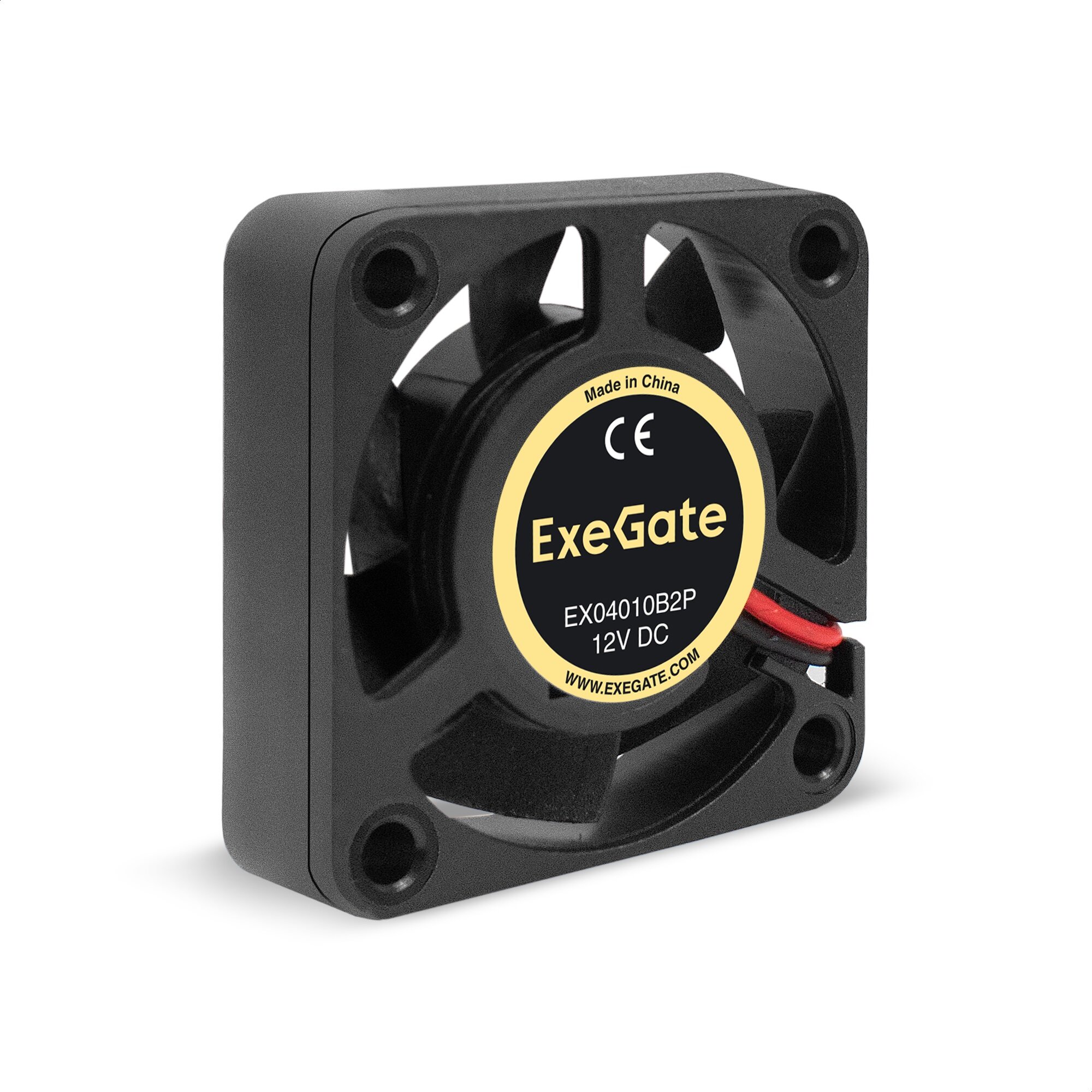 Вентилятор 12В DC ExeGate EX04010B2P (40x40x10 мм 2-Ball (двойной шарикоподшипник) 2pin 5500RPM 26dBA)