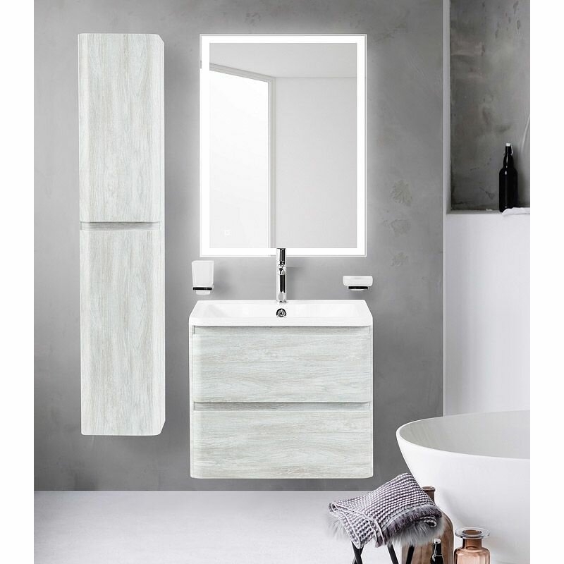 База под раковину подвесная BelBagno Albano с двумя выкатными ящиками Rovere Vintage Bianco 700x450x500 ALBANO-700-2C-SO-RVB