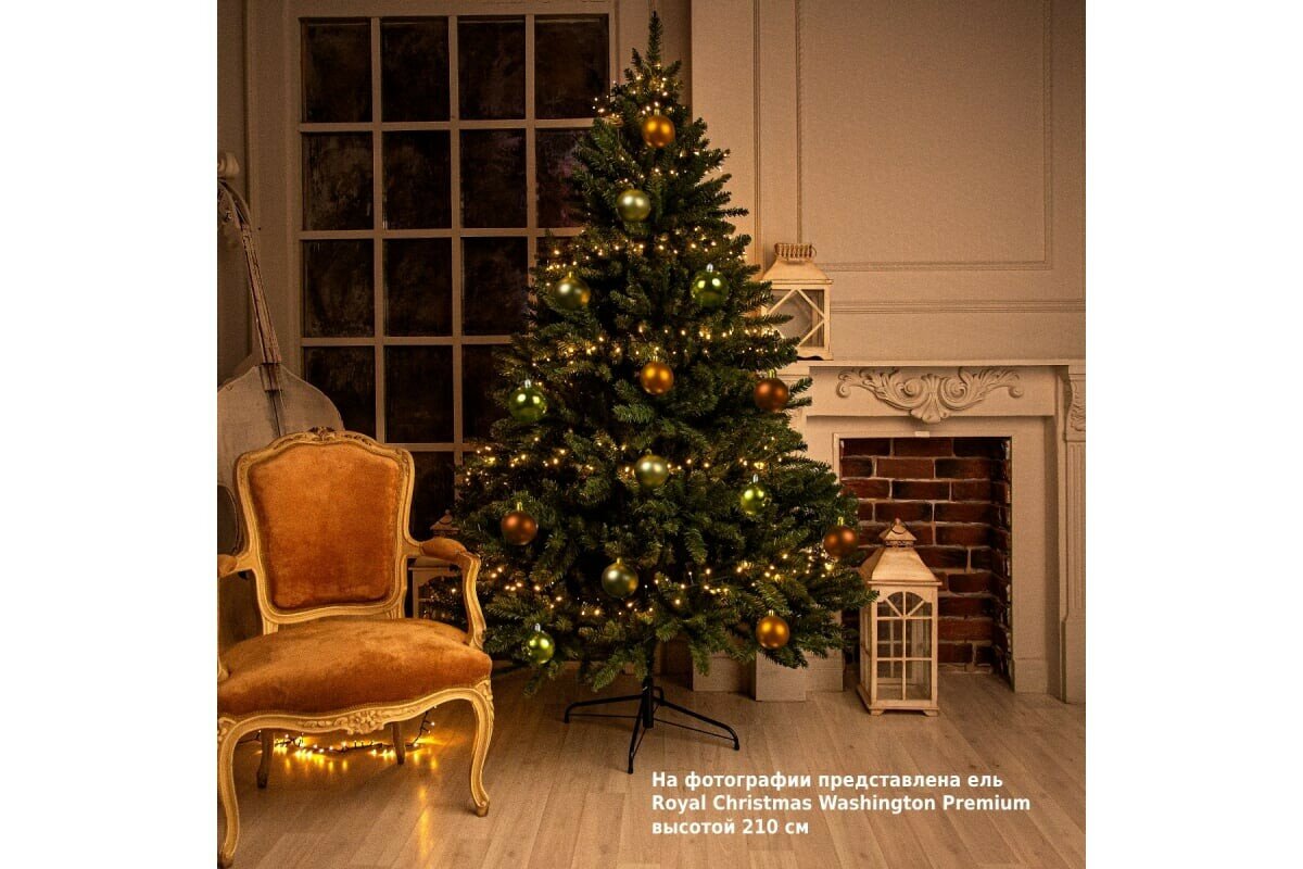 Ель искусственная Royal Christmas Washington Premium Hinged (230180) 180см напольная 1038вет. зелены - фото №13