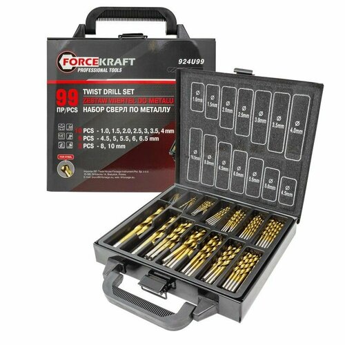 Набор сверл по металлу HSS 99 пр1-10мм в кейсе 2015₽