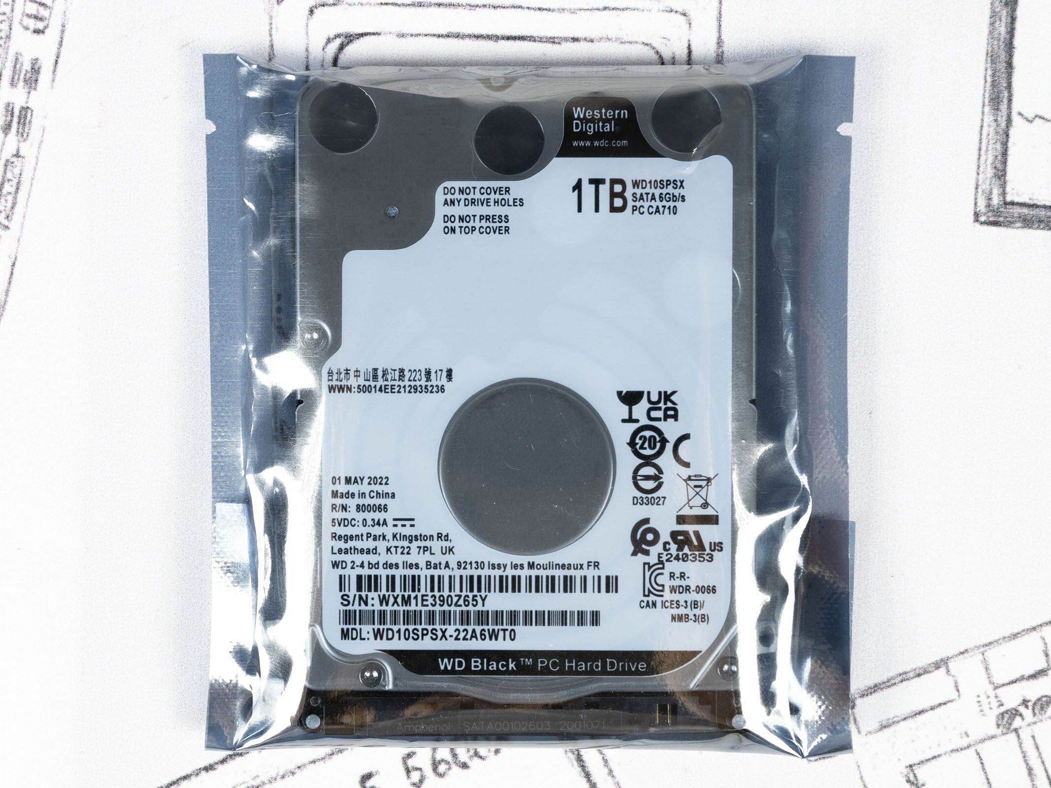 Жесткий диск WD Black , 1Тб, HDD, SATA III, 2.5" - фото №18