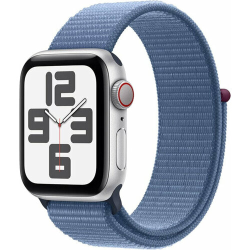 Умные часы Apple Watch SE 2023 GPS 40mm Silver Aluminium Case with Winter Blue Sport Loop (размер 130-200) умные часы rungo k1 синий голубой rngk1bl