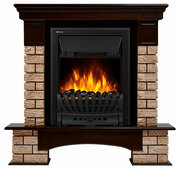 Портал Firelight Forte Wood Classic, камень коричневый, шпон темный дуб (НС-1292149)