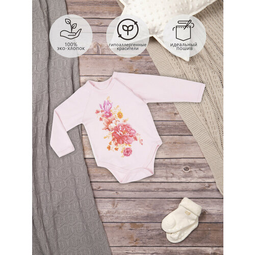 Боди LITTLE WORLD OF ALENA, размер 68-74, розовый