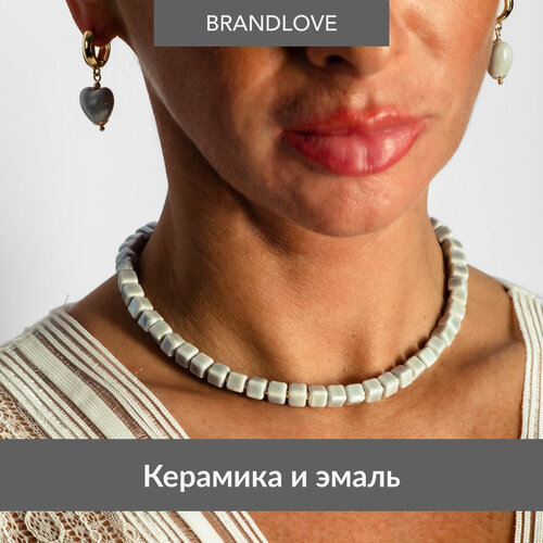 фото Чокер ceramique, керамика, длина 36 см., серый bl jewelry