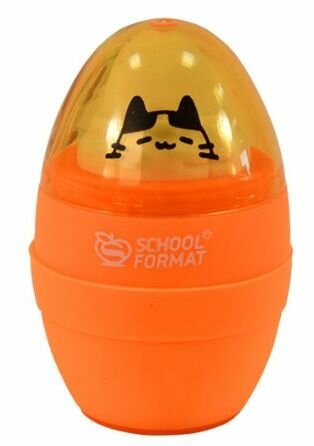 Schoolformat Cat Soft и эффектом soft touch Точилка с ластиком 1 отверстие