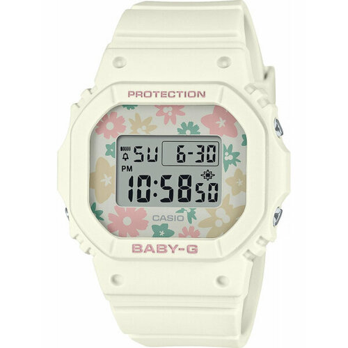 Наручные часы CASIO Baby-G BGD-565RP-7, белый, мультиколор наручные часы casio bgd 565rp 7 белый