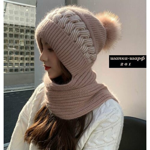 фото Шапка , размер один размер, розовый bottoncini