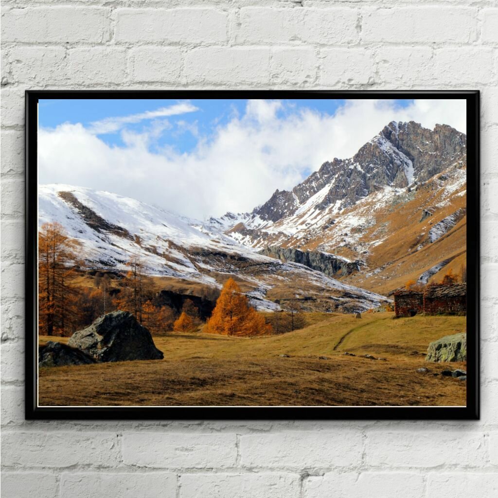 Плакат "Осень в заснеженных горах" Cool Eshe из коллекции "Природа", плакат А3