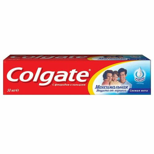 Colgate Зубная паста Защита от кариеса Свежая мята, 50 мл