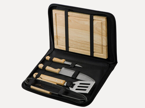 Изображение товара Набор для барбекю «Terra», цвет коричневый, серебристый, черный