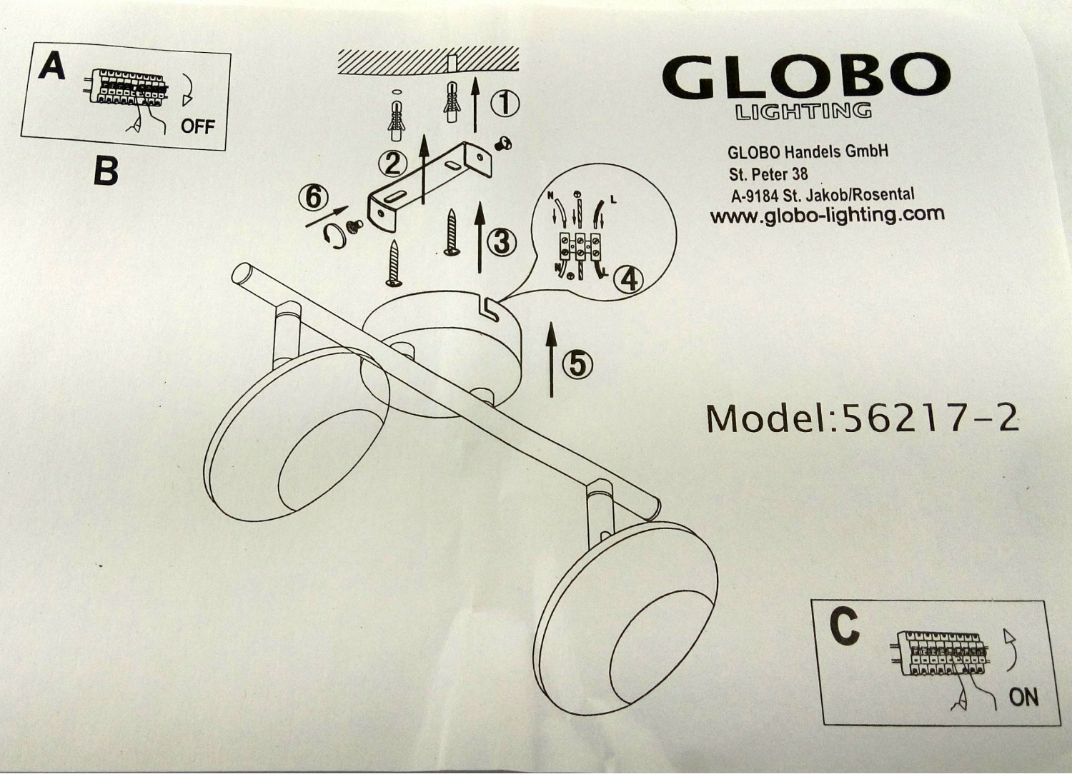 Спот GLOBO GILLES 56217-2 2х5W LED - фото №10