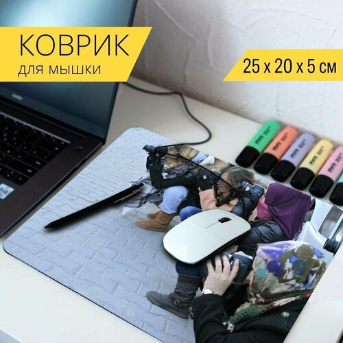 Коврик для мыши с принтом Урфа, девушки, фотография 25x20см.