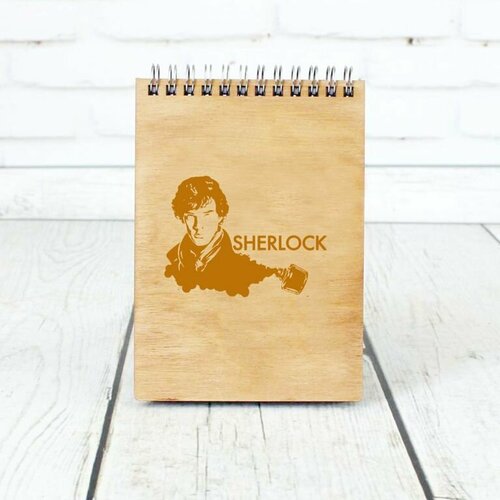Скетчбук деревянный Шерлок, Sherlock №1 скетчбук в твердом переплете шерлок sherlock 2