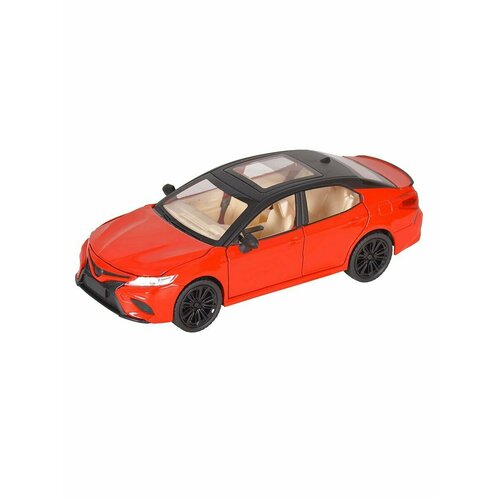 Модель машины Toyota Camry 1/24 (19см) свето-звуковые эффекты, инерционный механизм, красный, 1 шт. 1 24 toyota camry alloy car model diecasts