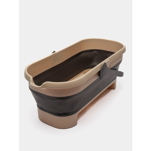 Ведро хозяйственное складное многофункциональное для швабры и пола 13 и 17л таз для дома Размер Большой Цвет Бежевый 2299₽