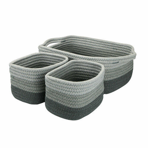 Набор корзин elemento 3 шт хлопок серый