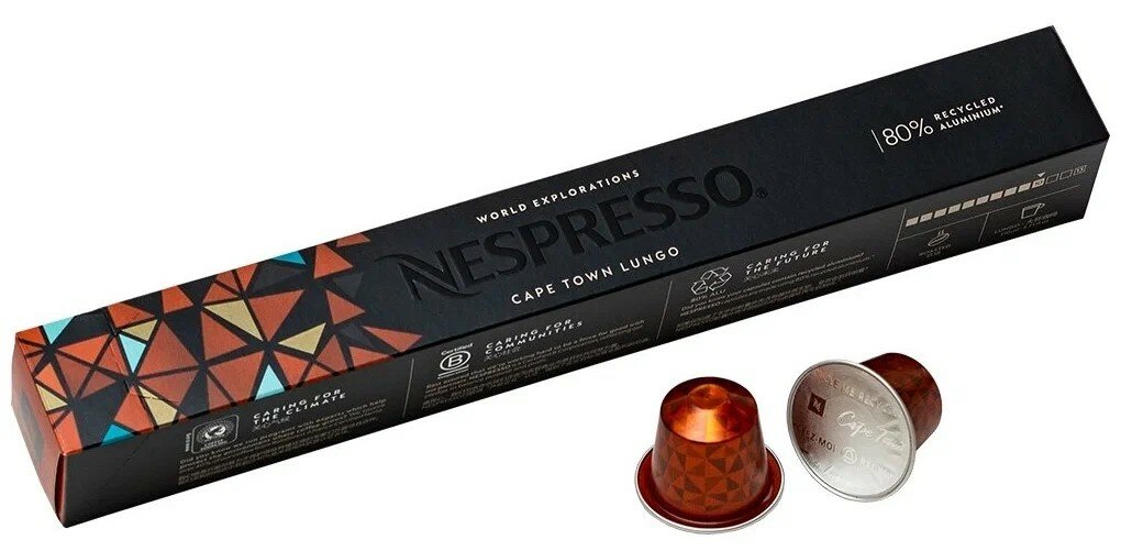 Кофе в капсулах Nespresso Original World Explorations CAPE TOWN LUNGO, 10 капсул