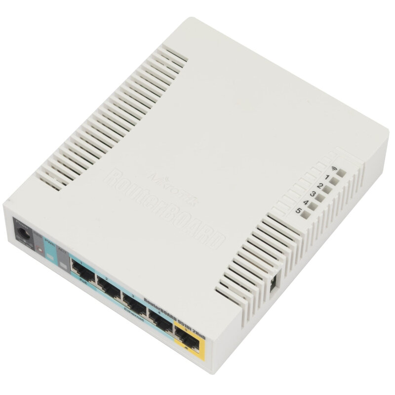 Маршрутизатор Wi-fi MikroTik RB951Ui-2HnD, N300, USB, PoE