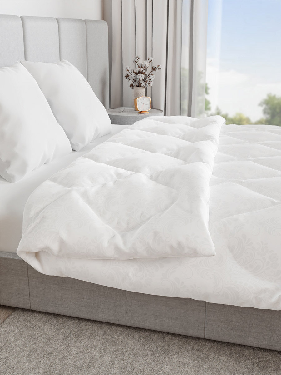 Одеяло Свит 2-х спальное, 175x205, всесезонное, теплое, белое - фотография № 1