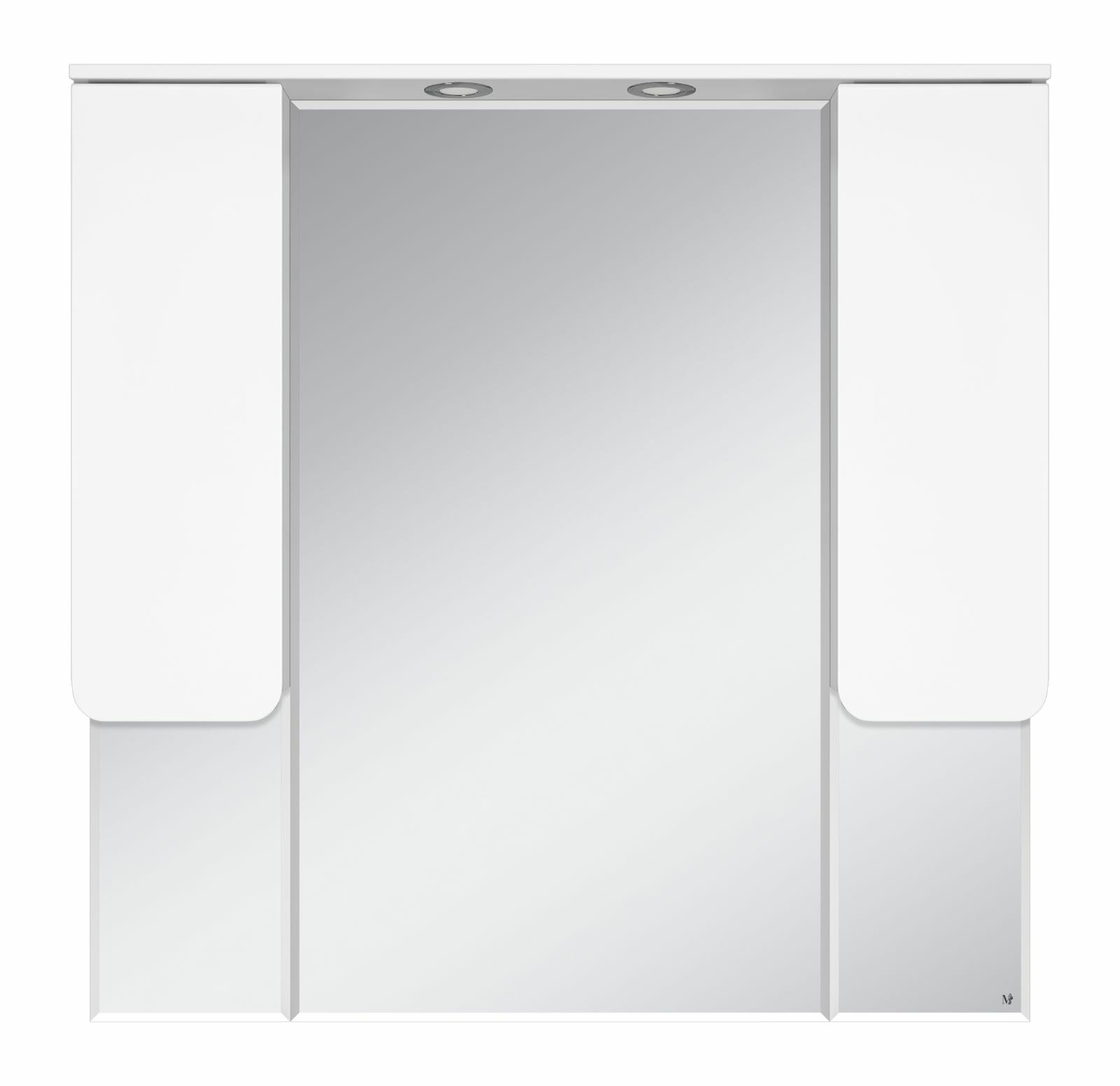 Зеркальный шкаф Misty Чегет -105 (свет) белая эмаль