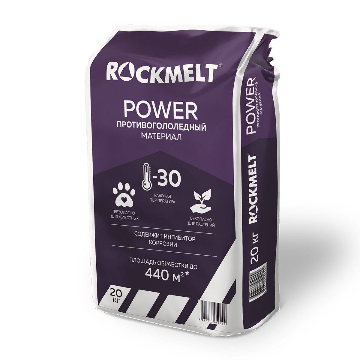 Антигололед Rockmelt Power с пролонгированным действием 20 кг.
