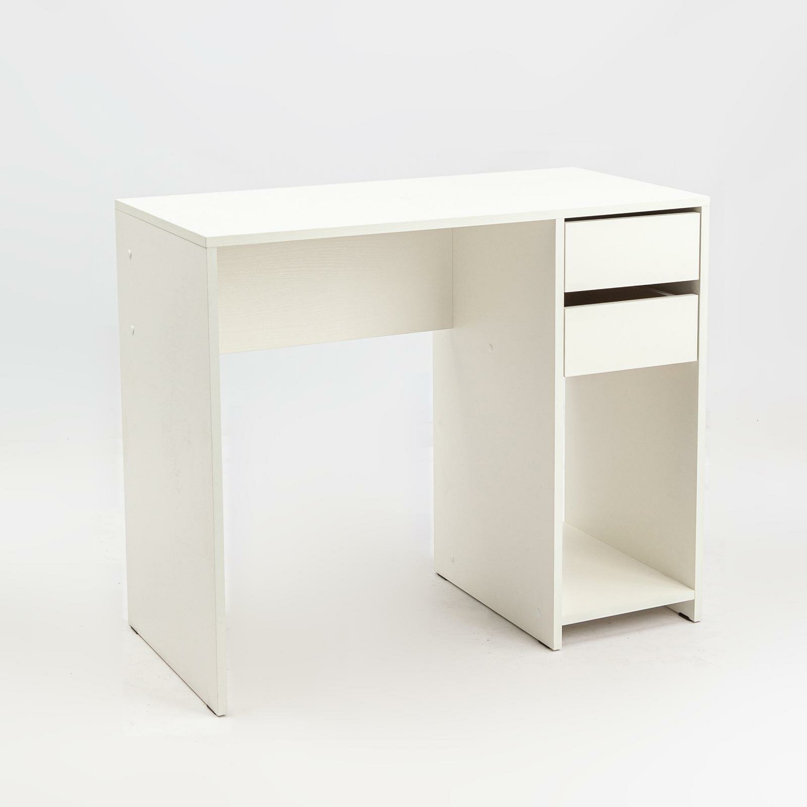 Стол компьютерный Ультра (Белое тиснение), Цвет Белый, Размер 90x45x75