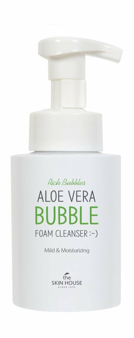 Пенка для умывания с экстрактом алоэ The Skin House Aloe Vera Bubble Foam Cleanser