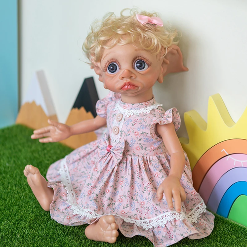 Кукла Реборн девочка Эльф (мягконабивная) 43см/ Реалистичная кукла